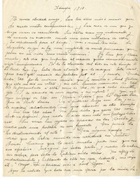 [Carta] 1918 septiembre, Santiago, Chile [a] Julio Munizaga  [manuscrito] María Monvel.