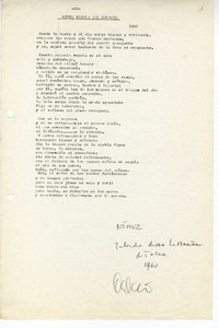 Débil niebla del espacio  [manuscrito] Naín Nómez.