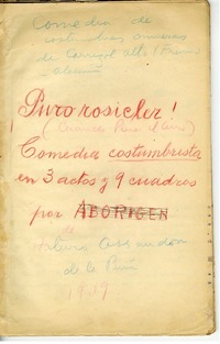 Puro Rosicler  [manuscrito] Arturo Ossandón de la Peña.