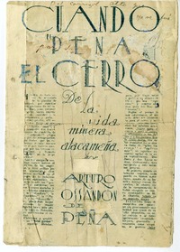 Cuando pena el cerro  [manuscrito] Arturo Ossandón de la Peña.