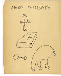 Amigo sacerdote  [manuscrito] Nicanor Parra.