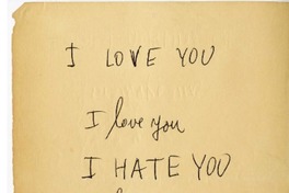 [Y love you...]  [manuscrito] Nicanor Parra.