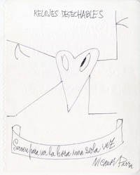 Relojes desechables  [manuscrito] Nicanor Parra.