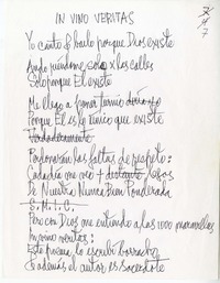 Expertos no hay  [manuscrito] Nicanor Parra.