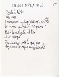 In vino veritas  [manuscrito] Nicanor Parra.