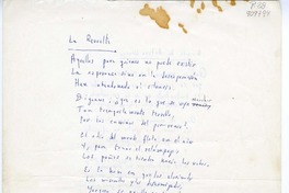 La revuelta  [manuscrito] Emile Verhaeren; traducción de Jorge Teillier.