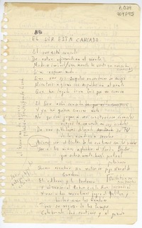 El sur está cansado  [manuscrito] Jorge Teillier.