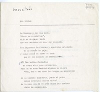 Resucitado Los bueyes; bodegón [manuscrito] Jorge Teillier.