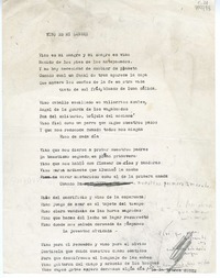 Vino es mi sangre  [manuscrito] Jorge Teillier.