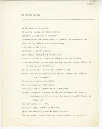 El cometa Halley  [manuscrito] Jorge Teillier.