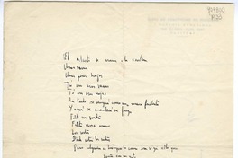 [El arbusto se asoma a la ventana...]  [manuscrito] Jorge Teillier.