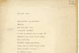 Tal para cual  [manuscrito] Jorge Teillier.