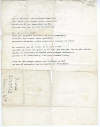 [Hay un misterio que no puedo descifrar...]  [manuscrito] Jorge Teillier.