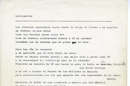 Lentejuelas  [manuscrito] Jorge Teillier.