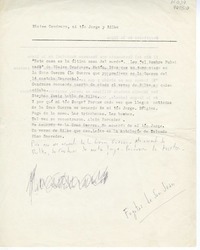 Blaise Cendrars, mi tío Jorge y Rilke  [manuscrito] Jorge Teillier.