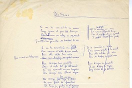 Disfraces  [manuscrito] Jorge Teillier.