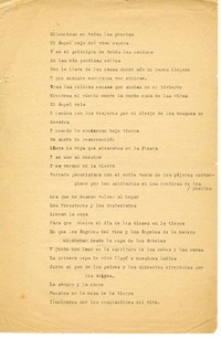 [Silencioso en todas las puertas...]  [manuscrito] Jorge Teillier.