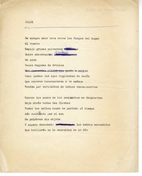 Viaje  [manuscrito] Jorge Teillier.