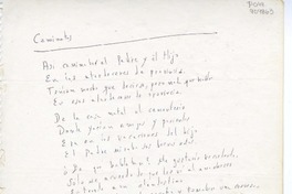 Caminatas  [manuscrito] Jorge Teillier.