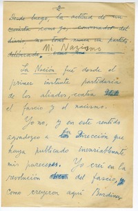Mi nazismo  [manuscrito] Joaquín Edwards Bello.