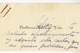 [Cartas] 1951 abril 7 y 8, Santiago, [Chile] [a] Joaquín Edwards Bello  [manuscrito] Carlos Burr P., Luis Silva E. y Felipe Romero Taberga.