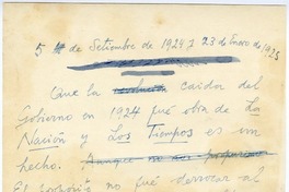 5 de septiembre de 1924 y 28 de enero de 1925  [manuscrito] Joaquín Edwards Bello.