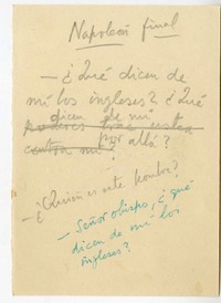 [Napoleón]  [manuscrito] Joaquín Edwards Bello.