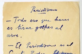 [Periodismo]  [manuscrito] Joaquín Edwards Bello.