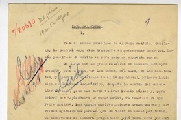 Hora del corvo I  [manuscrito] Joaquín Edwards Bello.