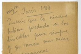 Invitación en París  [manuscrito] Joaquín Edwards Bello.