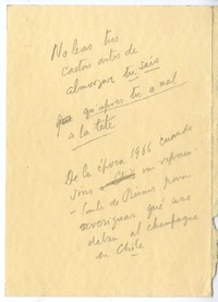 [Notas]  [manuscrito] Joaquín Edwards Bello.