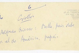 [Criollos]  [manuscrito] Joaquín Edwards Bello.