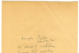 [Criada Paulina]  [manuscrito] Joaquín Edwards Bello.