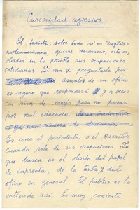 [Crónicas]  [manuscrito] Joaquín Edwards Bello.