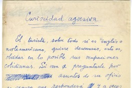 [Crónicas]  [manuscrito] Joaquín Edwards Bello.