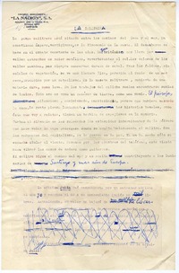 La salitrera  [manuscrito] Joaquín Edwards Bello.