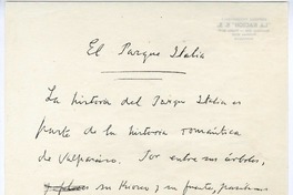 [Crónicas]  [manuscrito] Joaquín Edwards Bello.