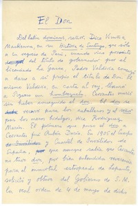 [Crónicas]  [manuscrito] Joaquín Edwards Bello.