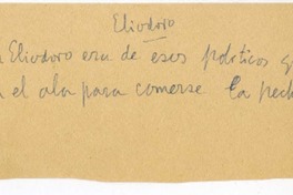 [Eliodoro]  [manuscrito] Joaquín Edwards Bello.