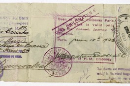 [Pasaporte diplomático] [a] Luis Cruchaga Ossa  [manuscrito] Embajada de Chile en Francia.