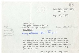 [Carta] 1967 mayo 10, Santiago, Chile [a] Joaquín Edwards Bello  [manuscrito] F. C. Mason.