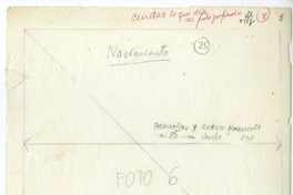 Nacimiento  [manuscrito] Joaquín Edwards Bello.