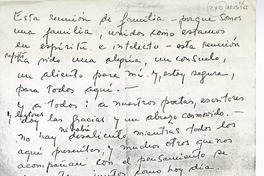 [Esta reunión de familia...]  [manuscrito] María Luisa Bombal.