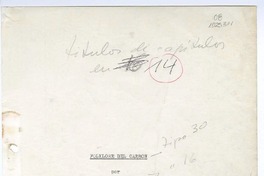Folklore del carbón  [manuscrito] Oreste Plath.