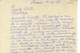 [Carta] 1978 marzo 17, Linares, Chile [a] Oreste Plath  [manuscrito] Emma Jauch.
