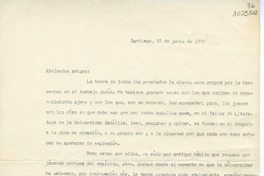 [Carta] 1978 junio 15, Santiago, Chile[a] Oreste Plath  [manuscrito] Roque Esteban Scarpa.