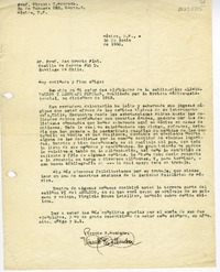 [Carta] 1950 junio 10, México D.F. [a] Oreste Plath, Santiago de Chile  [manuscrito] Vicente T. Mendoza.