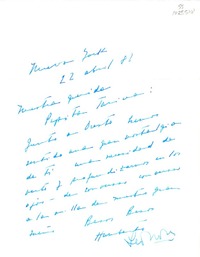 [Carta] 1982 abril 22, New York [a] Oreste Plath  [manuscrito] Humberto Díaz Casanueva.