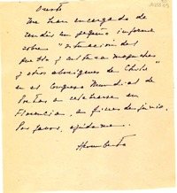[Carta] 1986 marzo 10, Santiago, Chile [a] Oreste Plath  [manuscrito] Humberto Díaz Casanueva.