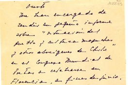 [Carta] 1986 marzo 10, Santiago, Chile [a] Oreste Plath  [manuscrito] Humberto Díaz Casanueva.